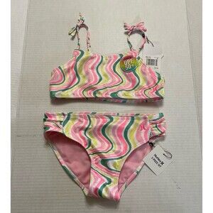 Hurley Bandeau Swim Bikini Set Size 10 New With Tags